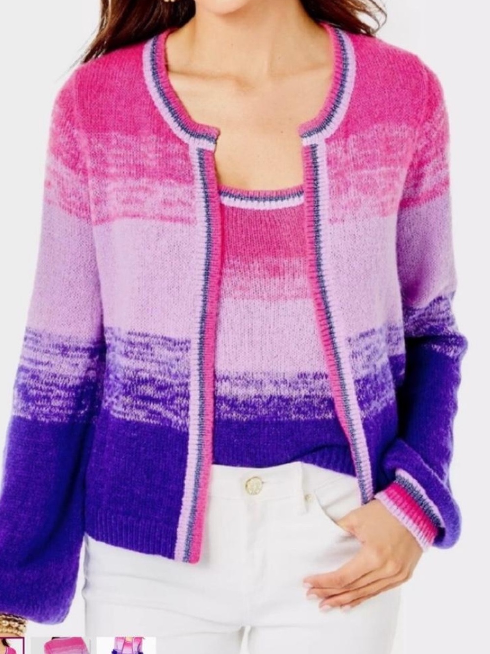 Lilly Pulitzer Tessalyn Sweater Set Size XL